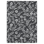 Elegant Chalkboard Floral Pattern Klembord (Achterkant)