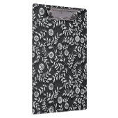 Elegant Chalkboard Floral Pattern Klembord (Rechts)