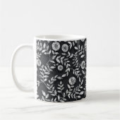 Elegant Chalkboard Floral Pattern Koffiemok (Links)