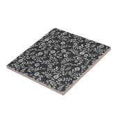 Elegant Chalkboard Floral Pattern Tegeltje (Zijkant)