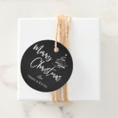Elegant Chalkboard kerstboom — kerst Bedankjes Labels (In situ)