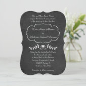 Elegant Chalkboard - officieel huwelijk Kaart (Staand voorkant)