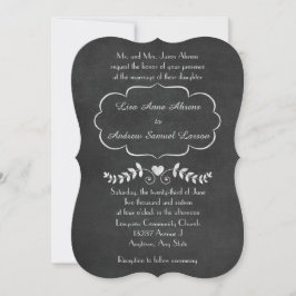 Elegant Chalkboard - officieel huwelijk Kaart