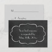Elegant Chalkboard - officieel huwelijk RSVP Kaartje (Voorkant / Achterkant)