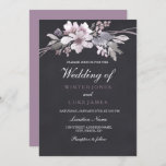 Elegant Chalkboard Paarse Floral Winter Wedding Kaart<br><div class="desc">Elegant Chalkboard Paarse Floral Winter Wedding Invitation Matching collectie in Niche and Nest store. Ontwerp met dank aan: https://www.etsy.com/shop/SmallHouseBigPony</div>