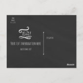 Elegant Chalkboard Pumpkin Happy Halloween Briefkaart (Achterkant)