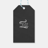 Elegant Chalkboard Pumpkin Happy Halloween Party Cadeaulabel (Achterkant)