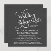 Elegant Chalkboard repetitie Dinner Invitations Kaart (Voorkant / Achterkant)