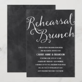 Elegant Chalkboard | Rustic Chic Rehearsal Brunch Kaart (Voorkant / Achterkant)