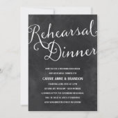 Elegant Chalkboard | Rustige Chic Rehearsal Dinner Kaart (Voorkant)