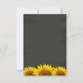 Elegant Chalkboard Sunflower Decor RSVP Antwoord (Achterkant)