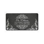 Elegant Chalkboard Swirl Christmas Address Label<br><div class="desc">Elegant Chalkboard Swirl Christmas Address Label</div>