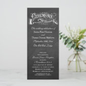 Elegant Chalkboard Wedding Ceremony Programma's (Staand voorkant)