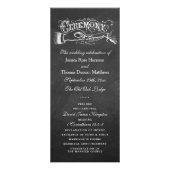 Elegant Chalkboard Wedding Ceremony Programma's (Voorkant)