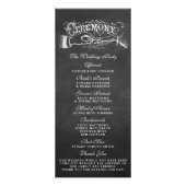 Elegant Chalkboard Wedding Ceremony Programma's (Achterkant)