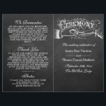 Elegant Chalkboard Wedding Ceremony Programma's<br><div class="desc">Elegant Chalkboard Wedding Ceremony Programma's.</div>