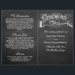 Elegant Chalkboard Wedding Ceremony Programma's<br><div class="desc">Elegant Chalkboard Wedding Ceremony Programma's.</div>