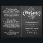 Elegant Chalkboard Wedding Ceremony Programma's<br><div class="desc">Elegant Chalkboard Wedding Ceremony Programma's.</div>