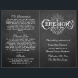 Elegant Chalkboard Wedding Ceremony Programma's<br><div class="desc">Elegant Chalkboard Wedding Ceremony Programma's.</div>