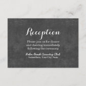 Elegant Chalkboard Wedding Reception Informatiekaartje (Voorkant)