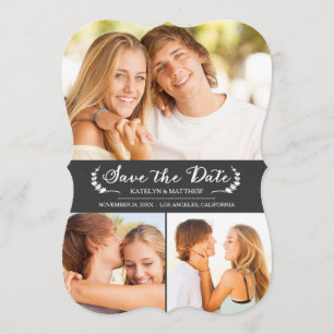 Elegant Chalkboard Wedding Save the Date Card