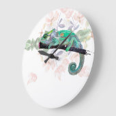 Elegant Chameleon Painted Acrylic Wall Clock Grote Klok (Hoek)