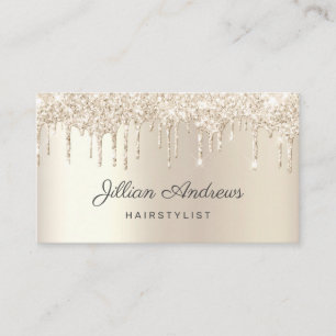 Elegant Champagne Driving Glitter Professional Visitekaartje