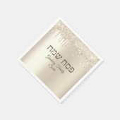 Elegant Champagne Driving Pesach Sameach Passover Servet (Hoek)