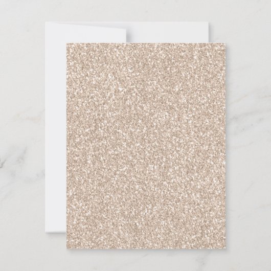 Elegant Champagne Glitter Wedding Save the Date Kaart (Achterkant)