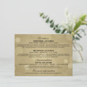 Elegant Champagne Gold Black Weddeninformatie Informatiekaartje (Staand voorkant)