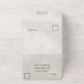 Elegant Champagne & Gold Glitter Wedding All In One Uitnodiging (Buitenkant)