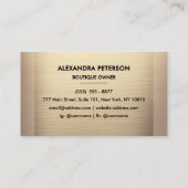 Elegant Champagne Goud Twee-Tone Visitekaartje (Achterkant)