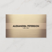 Elegant Champagne Goud Twee-Tone Visitekaartje (Voorkant)