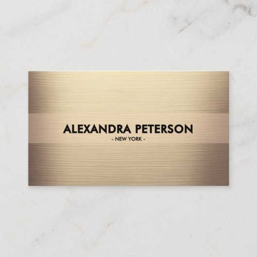 Elegant Champagne Goud Twee-Tone Visitekaartje (Voorkant)