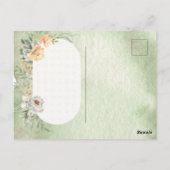 Elegant Champagne Ivory Floral Save the Date Briefkaart (Achterkant)