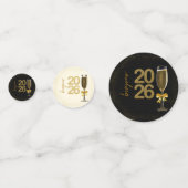 Elegant Champagne New Year Eve Confetti (Voorkanten)