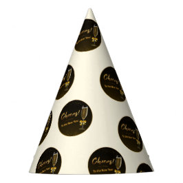 Elegant Champagne New Year Eve Party Hat Feesthoedjes