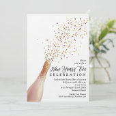 Elegant Champagne New Year's Eve Kaart (Staand voorkant)