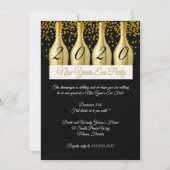 Elegant Champagne New Years Eve Party Kaart (Voorkant)