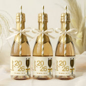 Elegant Champagne New Year's Eve Sparkling Wijnetiket