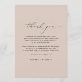 Elegant Champagne Tan Classic Wedding Menu (Achterkant)