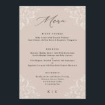 Elegant Champagne Tan Classic Wedding Menu<br><div class="desc">Elegant Champagne Tan Wedding Menu: Dit luxe trouwmenu is perfect voor een elegante,  klassieke bruiloft. Het kenmerkt een   grens met moderne en elegante kalligrafie. Alle overeenkomende producten hieronder bekijken.</div>