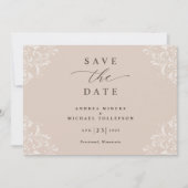 Elegant Champagne Tan Wedding  Save The Date (Voorkant)
