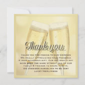 Elegant Champagne Toast Photo Weddenschap Hartelij Notitiekaartje (Voorkant)