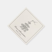  Elegant Champagne Tower Schets Custom Servet (Hoek)