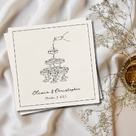 Elegant Champagne Tower Schets Custom Servet