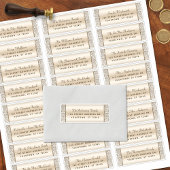 Elegant Champagne Wedding Guest Adresetiketten Sticker