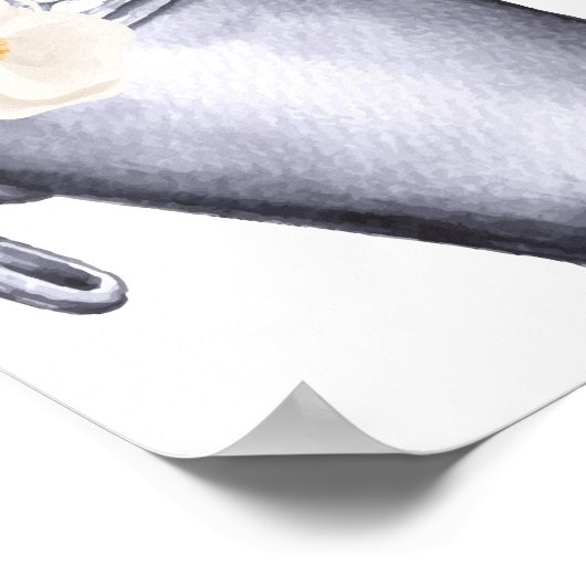 Elegant Champagnefles Baby shower Welkom Poster (Hoek)