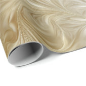 Elegant Champagnet Goud Zijde Flow Abstract Patroo Cadeaupapier (Rol Hoek)