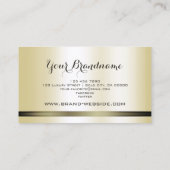 Elegant Champaigne Gold met Donker Lijst Eenvoudig Visitekaartje (Achterkant)